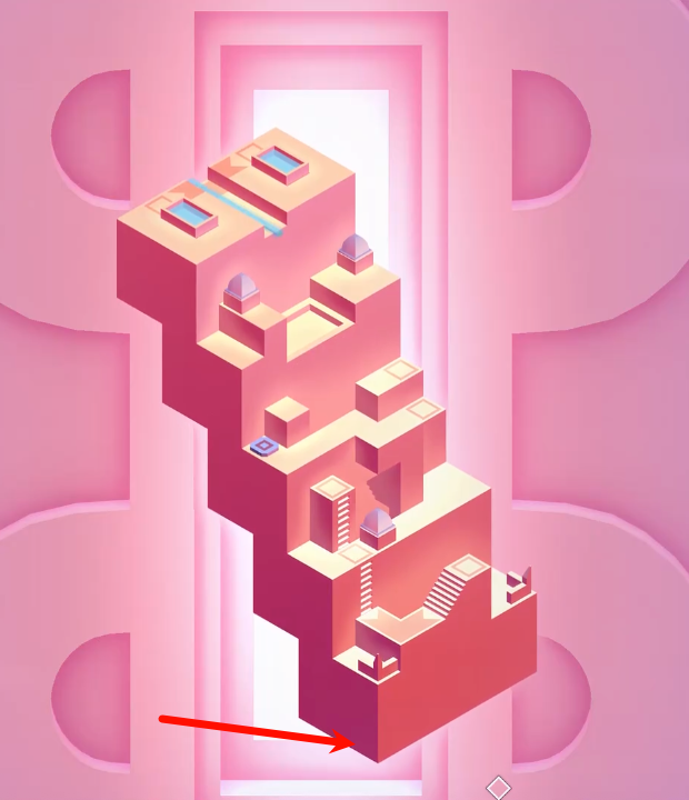 Noor crossing the root bridge with water below