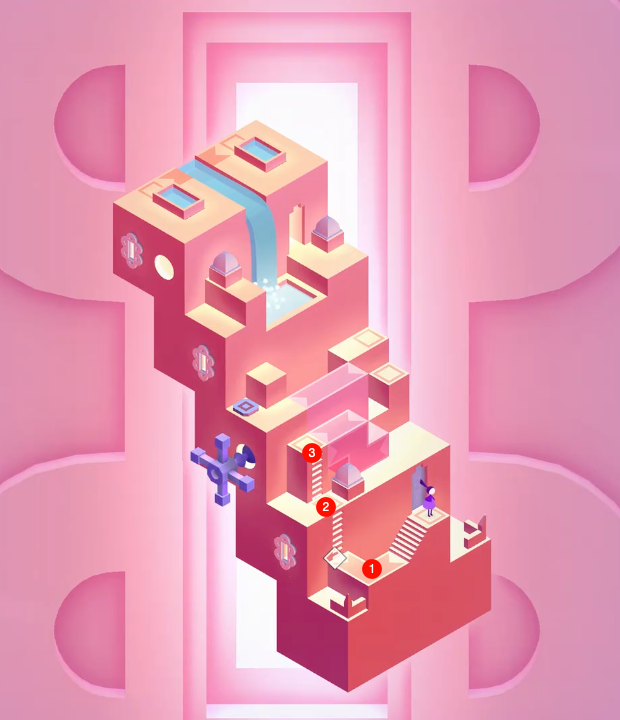 Circular platform that rotates to connect different root pathways