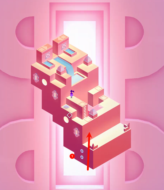 View showing an optical illusion where roots appear disconnected