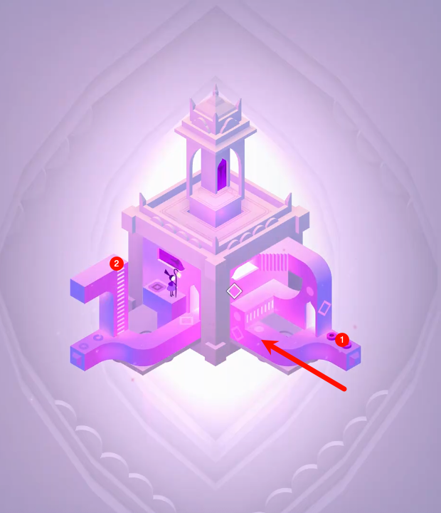 Middle ring of the root puzzle with geometric patterns