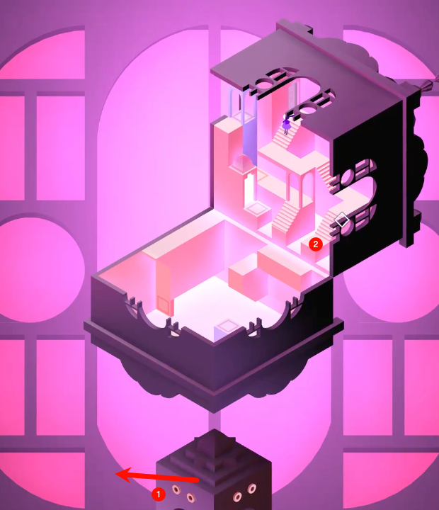 Root pathways aligning to create a bridge to the lower level