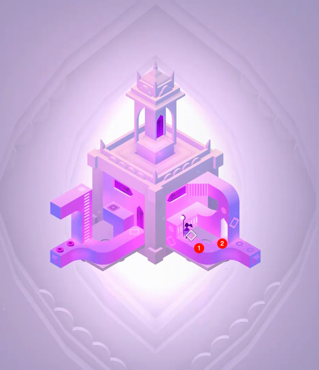 Stairway of light and roots spiraling upward