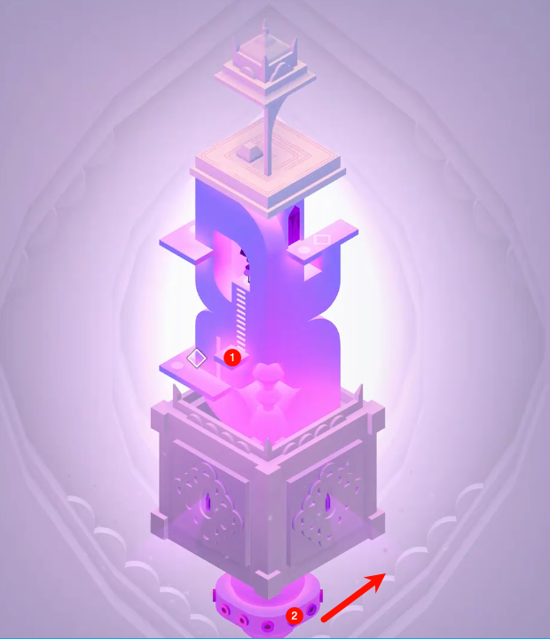 Central mechanism at the crown that controls the final passage