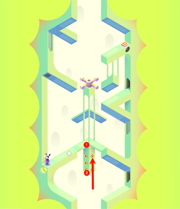 Docking platform with ladder leading to the tree's inner chamber