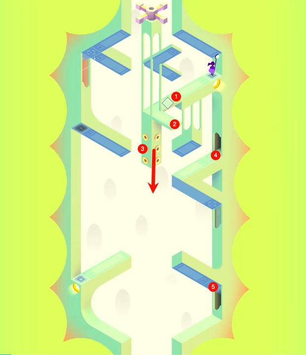 Middle ring of the puzzle with teal symbol aligning to the right marker