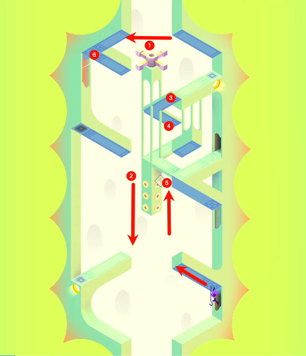 Inner ring of the puzzle with white symbol aligning to the bottom marker